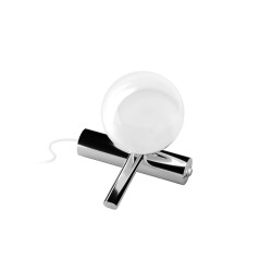 LED stolní lampa Sinfonia, chrom