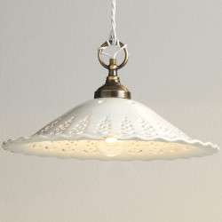 Závěsné svítidlo rustikální Merletto B, 390 mm, Ceramiche Borso