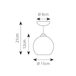 Stropní svítidlo rustikální Bolle P, Ceramiche Borso