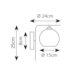 Nástěnné svítidlo rustikální Bolle A, Ceramiche Borso
