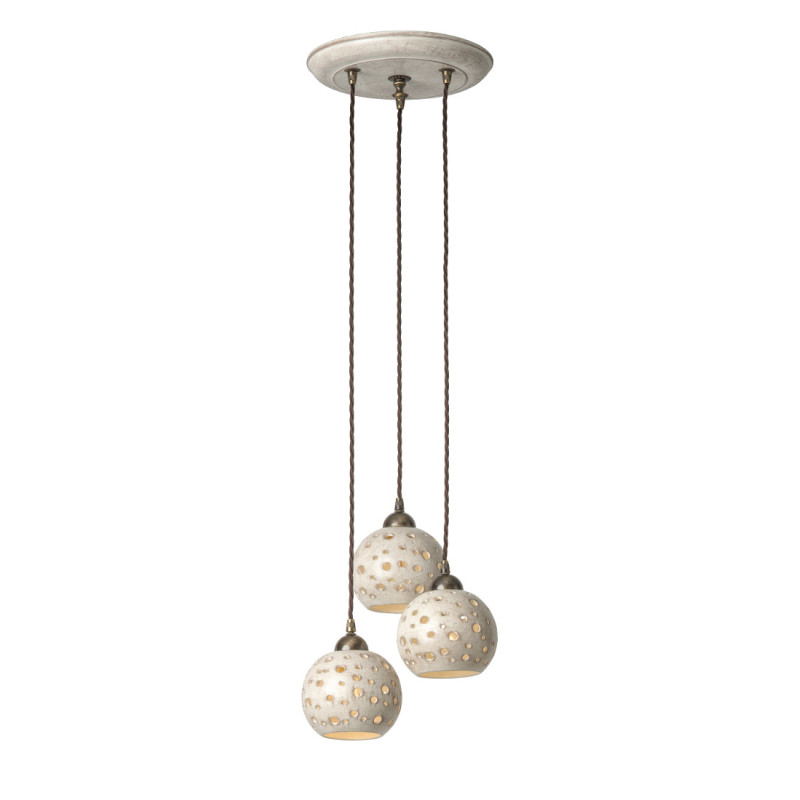 Závěsné svítidlo Moonlight, 3 x 150 mm, Ceramiche Borso