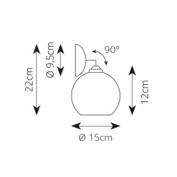 Nástěnné svítidlo Moonlight, Ceramiche Borso