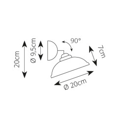 Nástěnné svítidlo rustikální Contemporanea A, Ceramiche Borso