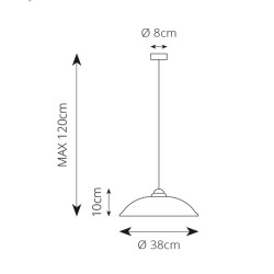 Závěsné svítidlo rustikální Contemporanea S, 380 mm, Ceramiche Borso