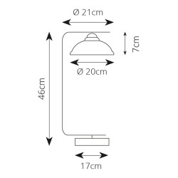 Stolní lampa rustikální Contemporanea L, Ceramiche Borso