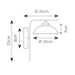 Nástěnné svítidlo rustikální Contemporanea A5, Ceramiche Borso