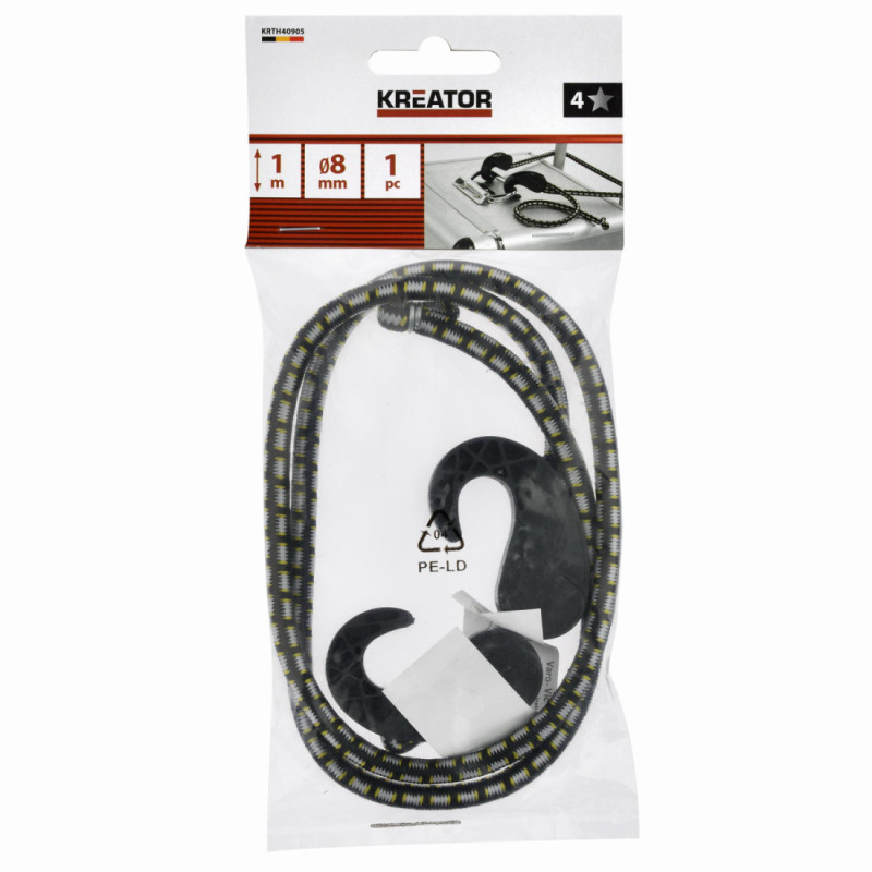 Upínací guma nastavitelná, 8 mm, 1 kus, KRTH40905