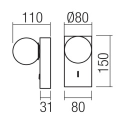 LED nástěnná svítidla Norma, 5 W