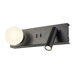 LED nástěnné svítidlo Norma, 5 + 3 W - matná černá