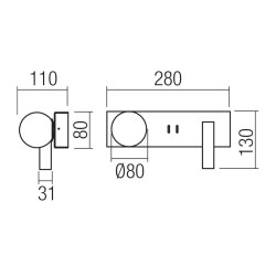 LED nástěnná svítidla Norma, 5 + 3 W