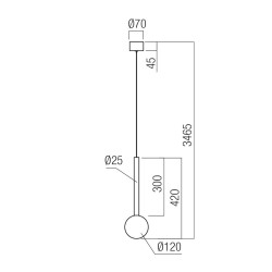 LED závěsná svítidla Bolla, 8 W