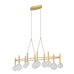 LED lustr moderní Bolla, 44 W - matná zlatá