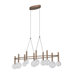 LED lustr moderní Bolla, 44 W - matná kávová