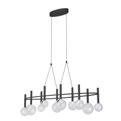 LED lustr moderní Bolla, 44 W - matná černá