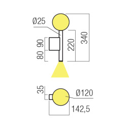 LED nástěnná svítidla Bolla