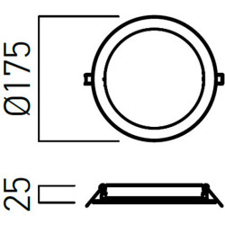 LED vestavná svítidla XFACE 03, kulatá