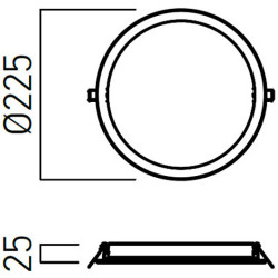 LED vestavná svítidla XFACE 04, kulatá