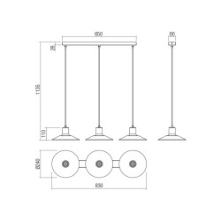 Závěsné svítidlo moderní Fresno, 3 x 240