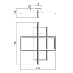 LED stropní svítidlo Mikura