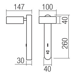 LED nástěnná svítidla Sades