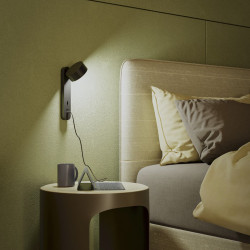 LED nástěnné svítidlo Sades - matná černá