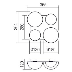 LED stropní svítidla Lumien, 26 W