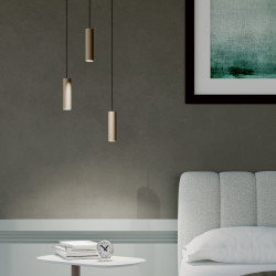 LED závěsné svítidlo Takto - stříbrno kávová