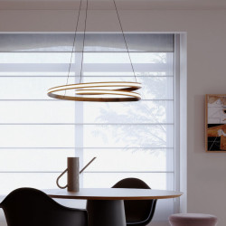 LED závěsné svítidlo Torsion, 40 W - matná zlatá