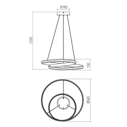 LED závěsná svítidla Torsion, 40 W