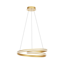 LED závěsné svítidlo Torsion, 40 W - matná zlatá