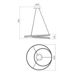 LED závěsná svítidla Torsion, 60 W