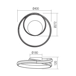 LED nástěnná svítidla Torsion, 30 W