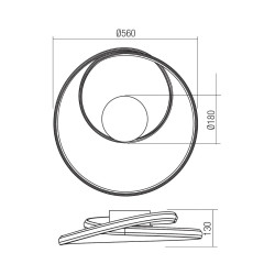 LED stropní svítidla Torsion, 40 W