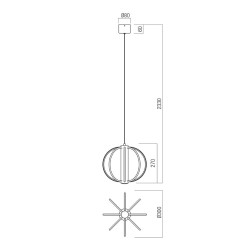 LED závěsná svítidla Moss, 20 W