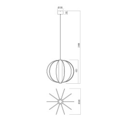 LED závěsná svítidla Moss, 41 W