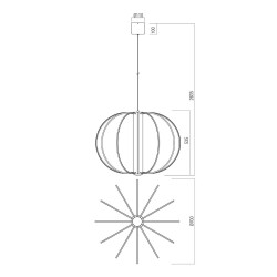LED závěsná svítidla Moss, 72 W