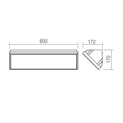 LED nástěnné svítidlo Mako, 65 W