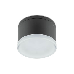 LED stropní svítidlo venkovní Akron, kulaté - tmavá šedá