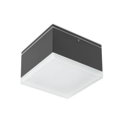 LED stropní svítidlo venkovní Akron, čtvercové - tmavá šedá