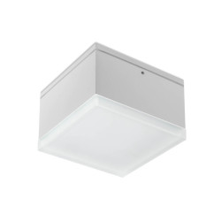 LED stropní svítidlo venkovní Akron, čtvercové - matná bílá