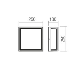 LED stropní svítidla venkovní Quadris