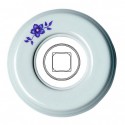 Rámeček porcelánový jednonásobný 31-821-61, bílá s modrým dekorem