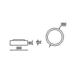 Stropní svítidlo Omega, měděná