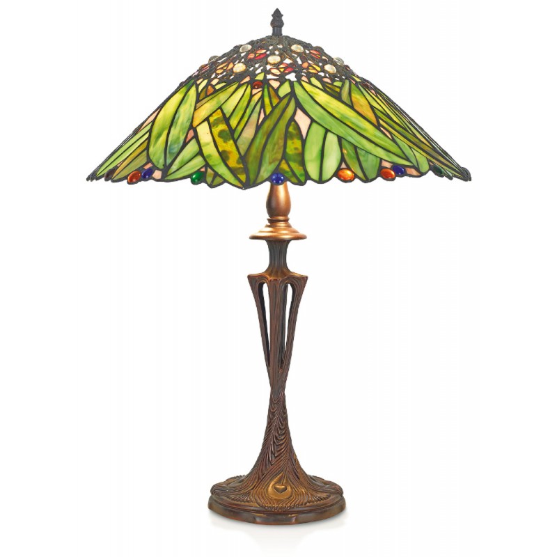 Stolní lampa Tiffany KT163743+PBLM11