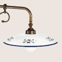 Nástěnné svítidlo rustikální Bassano 367/1AP-PC-BR-CE1-BL Cremasco - modrý dekor
