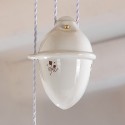 Stahovací svítidlo rustikální Ceramiche Borso 2219.1M - hnědý dekor