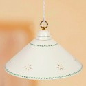 Stahovací rustikální svítidlo Ceramiche Borso 2017.1.V - zelený dekor 