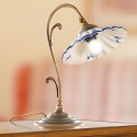 Stolní lampa rustikální Ceramiche Borso 2211.L - modrý dekor