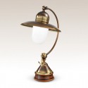 Stolní lampa rustikální Faro 480/1LA-BRSF-BI Cremasco - mléčné sklo