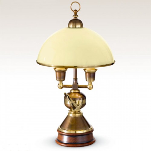 Stolní lampa rustikální 520/2LA-BRSF-AV - lesklá slonová kost